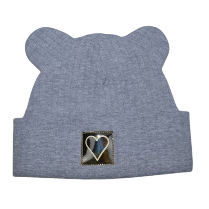 Caciula din bumbac, pentru baieti, Mini Junior CA0203G2, Gri 126876