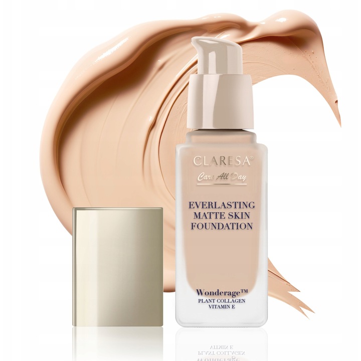 Fond De Ten Matifiant Si Uniformizant, Claresa, 05 Sand, Efect De Matifiere De Lunga Durata, Uniformizeaza Textura Pielii, Acoperire Construita Fara A Incarca Tenul, Finisaj Natural, 32 Ml, Ton Neutru-Calduros