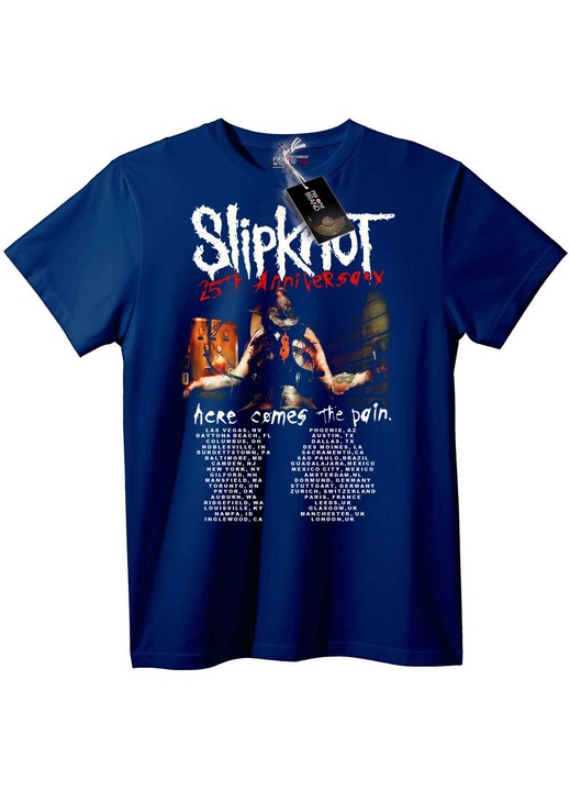 Tricou Slipknot 25-a aniversare, Bleumarin