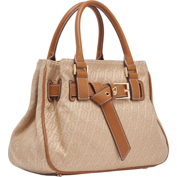 Geantă Liu Jo mică jacard Bej