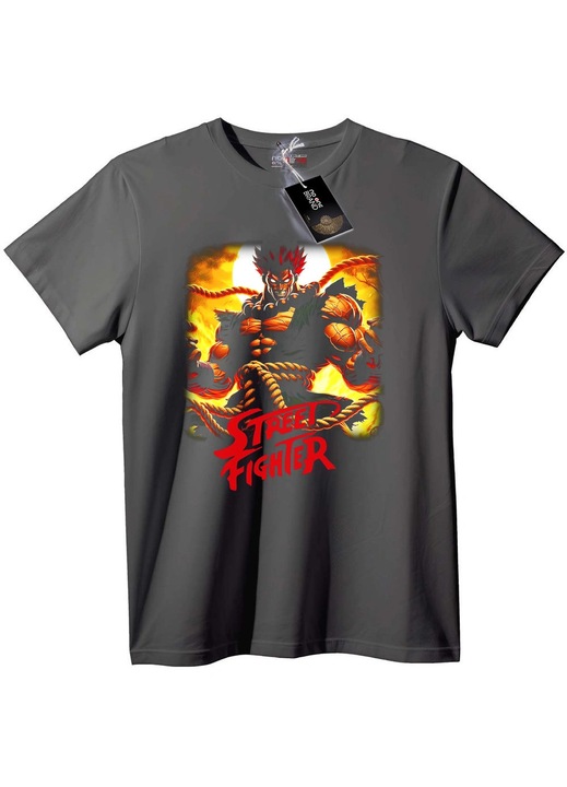 Tricou Street Fighter Akuma, Gri