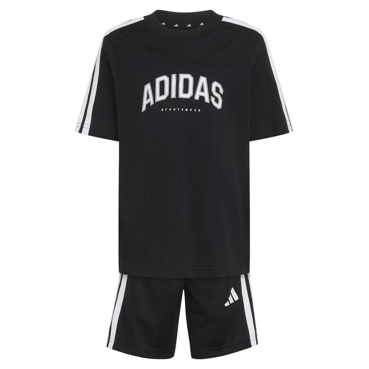 Trening copii adidas LK Colleg Set, Bumbac, Negru, Negru