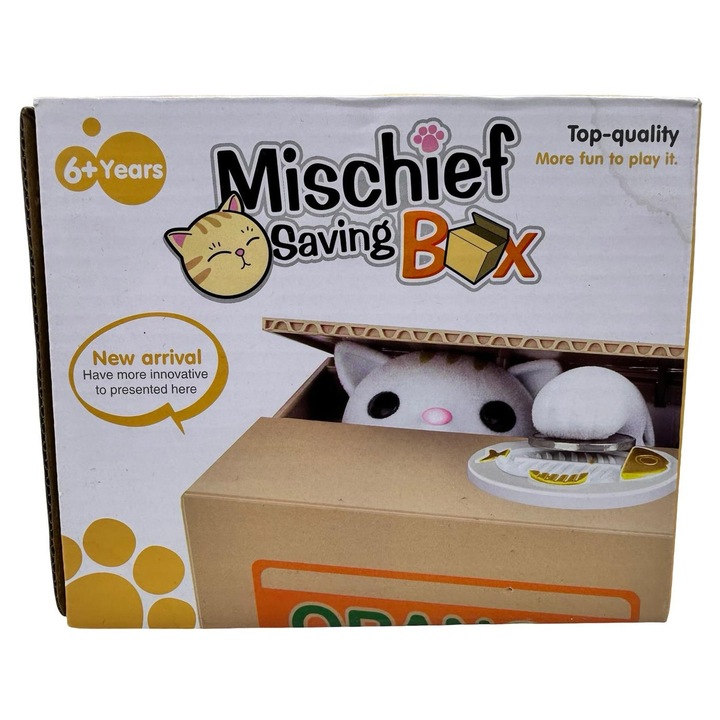 Mischief Macska Elektronikus Persely Automatikus Érmelopással