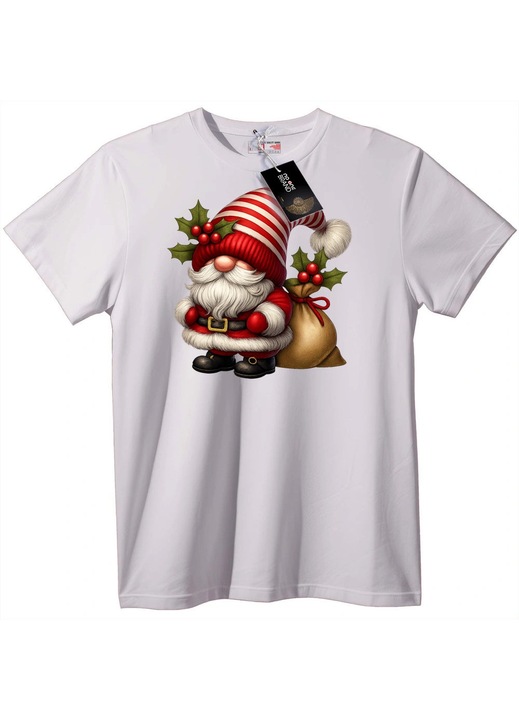 Tricou Crăciun Elf, Alb