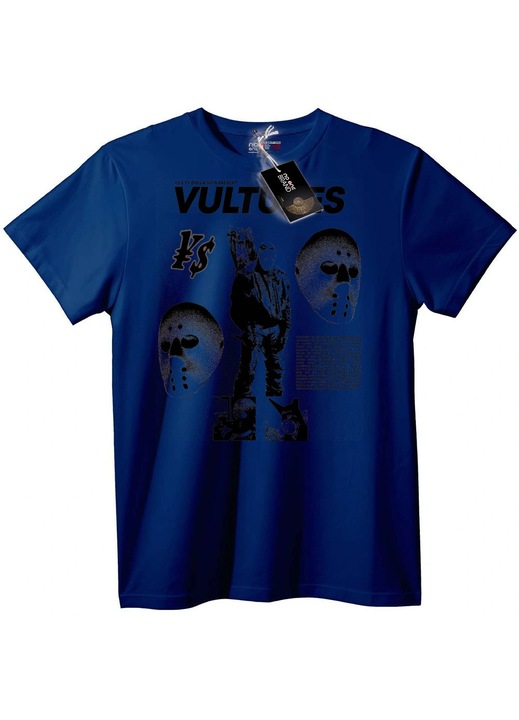 Tricou Vultures Mască Înfricoșătoare, Bleumarin