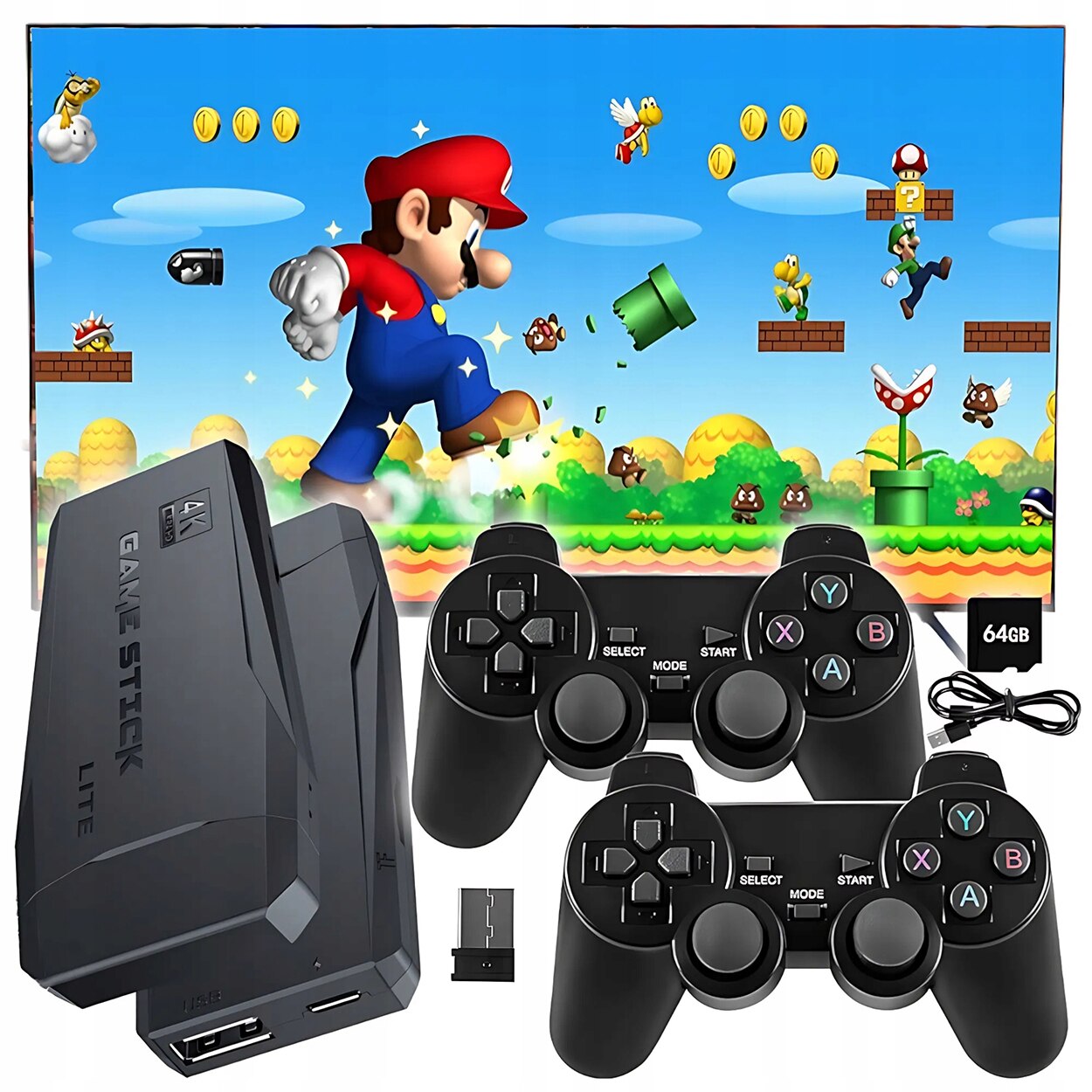 Consola Retro HDMI 22073 Jocuri 2 Controlere Wireless GameStick Lite 4K TV