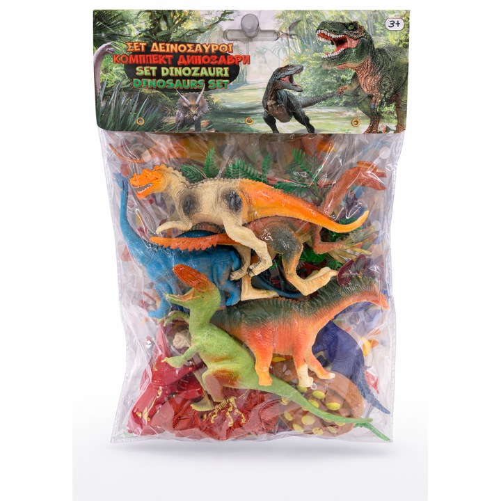Set figurine dinozauri pentru copii 3+, jucarii din plastic sigur, set cu mai multe modele, joc educativ si creativ