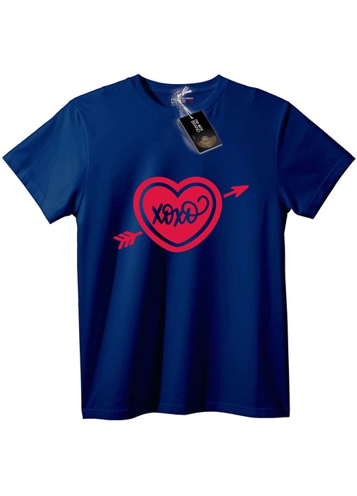Tricou XOXO Inimă Dragoste, Bleumarin