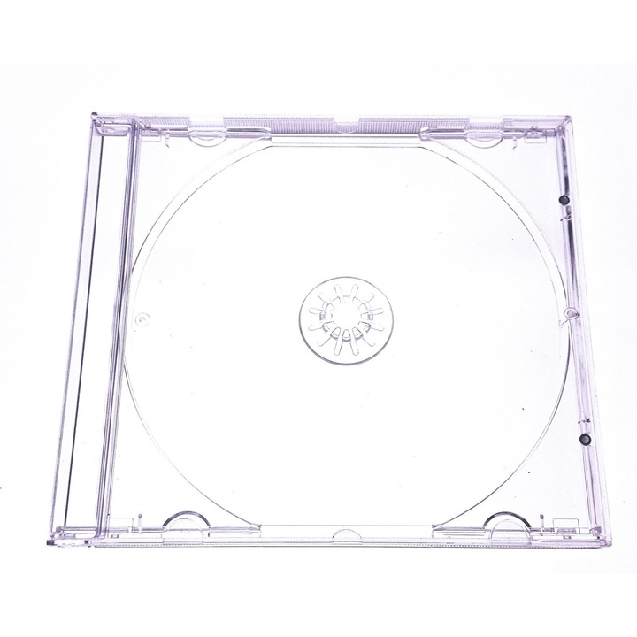 Carcasa CD Jewel Box Premium Omega 40730 HQ pentru 1 Disc, 10.4mm, Tava Transparenta - Inlocuire si Arhivare Profesionala