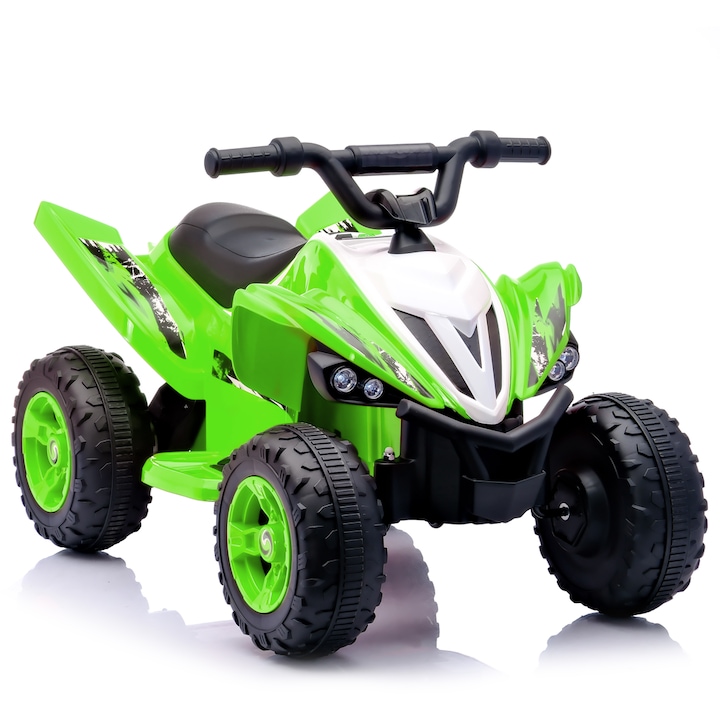 ATV electric Kinderplay Raptor 12V, 80W, roti EVA, telecomanda, verde