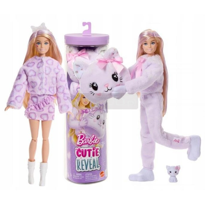BARBIE CUTIE REVEAL СЛАДКИ ПАНДЕЛКИ КУКЛА В КОСТЮМ НА СЛАДКО КОТЕНЦЕ JJP64