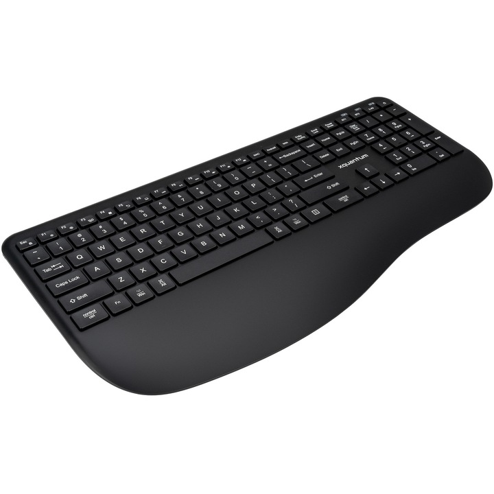 Tastatura wireless Natec Turbot 2, Bluetooth + 2,4 GHz, slim, cu touchpad