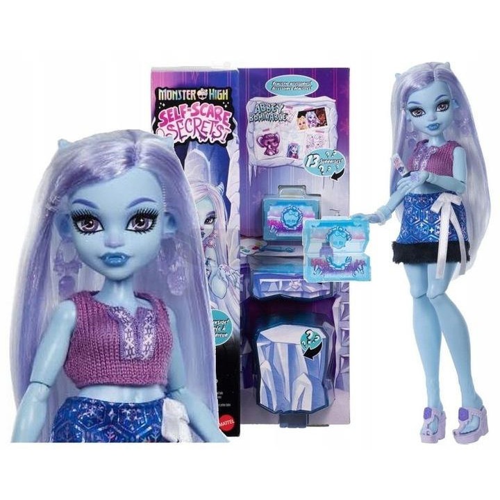 LALKA MONSTER HIGH SELF-SCARE SECRETS Abbey Bominable + kiegészítők JHK44