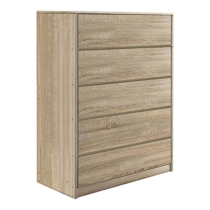 Tálalószekrény - Kuanger nappali komód, natúr, 80x40x109 cm