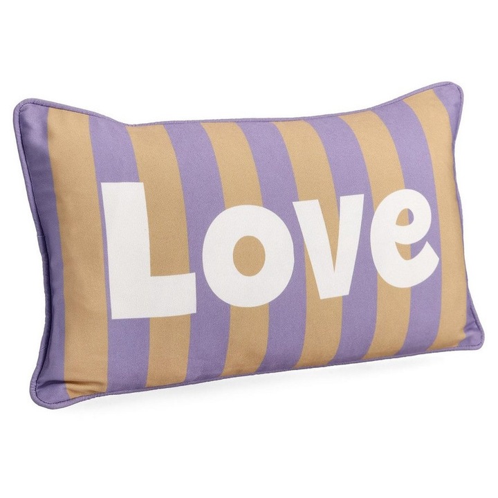 Perna decorativa poliester multicolor Love 30x50 cm