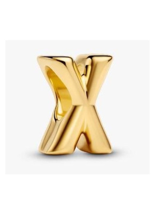 Pandantiv, PANDORA, Argint placat cu aur, Litera X