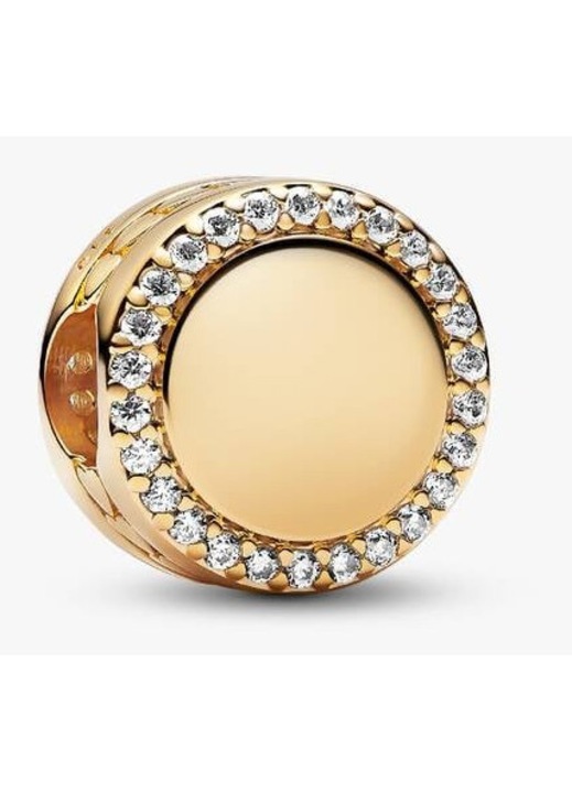 Pandantiv PANDORA, Argint placat cu aur, Stil buton