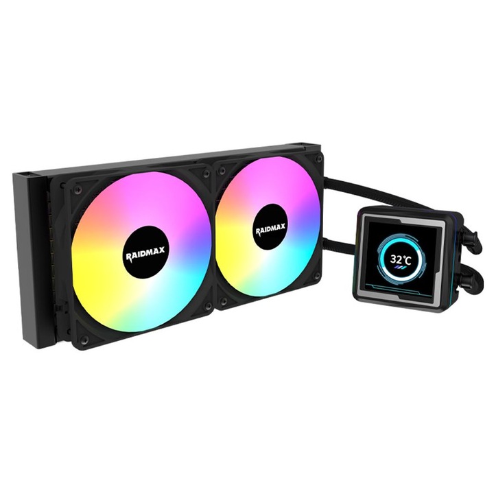 RaidMax LM240 LCD, 296868, Ventilátorok, Hűtők, Előlapi panelek