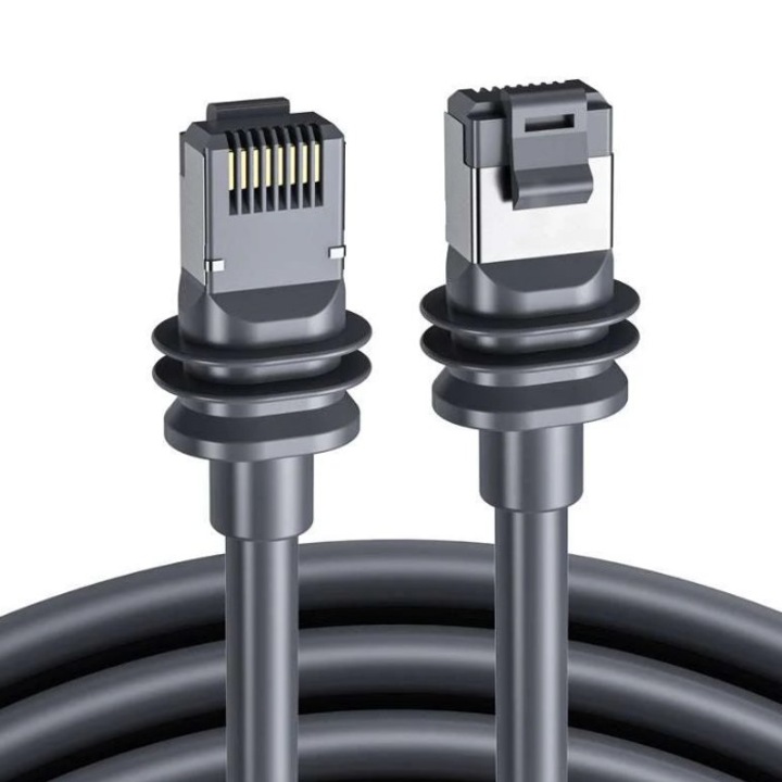 Cablu Ethernet Cat 6 UGREEN NW333, 15m, IP67, gri