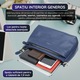 Geanta Dama Din Piele Naturala, IMODIX®, Casual, Compartimente Multiple, Dimensiuni 26x17.5x10 cm, Model 651, Albastra