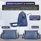 Geanta Dama Din Piele Naturala, IMODIX®, Casual, Compartimente Multiple, Dimensiuni 26x17.5x10 cm, Model 651, Albastra