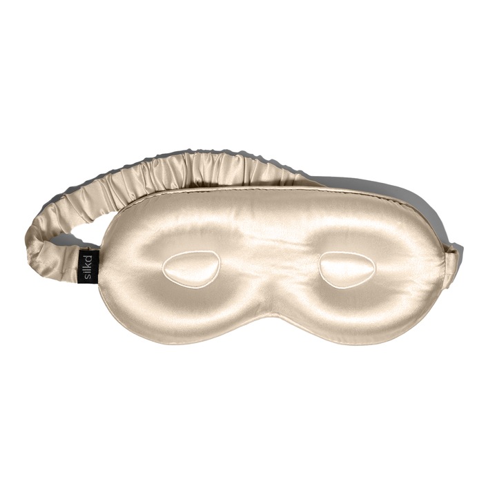 Masca de dormit, Silkd, Matase Mulberry 19 momme, Bej