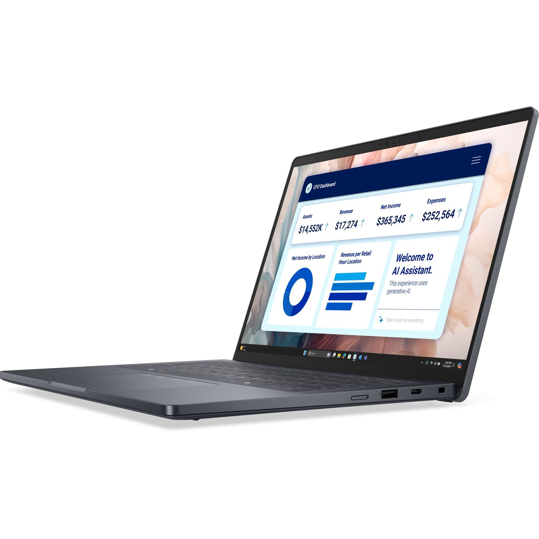 Laptop Dell Pro 14, Intel Core Ultra 5, 16GB, SSD 512GB, 14", Negru