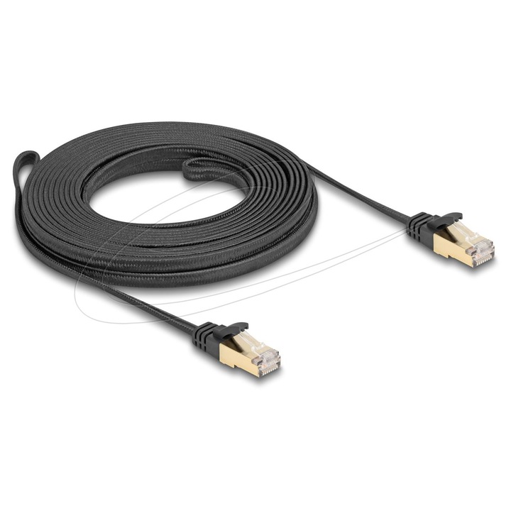 Cablu CAT6A U-FTP DeLock, 7.5m, negru