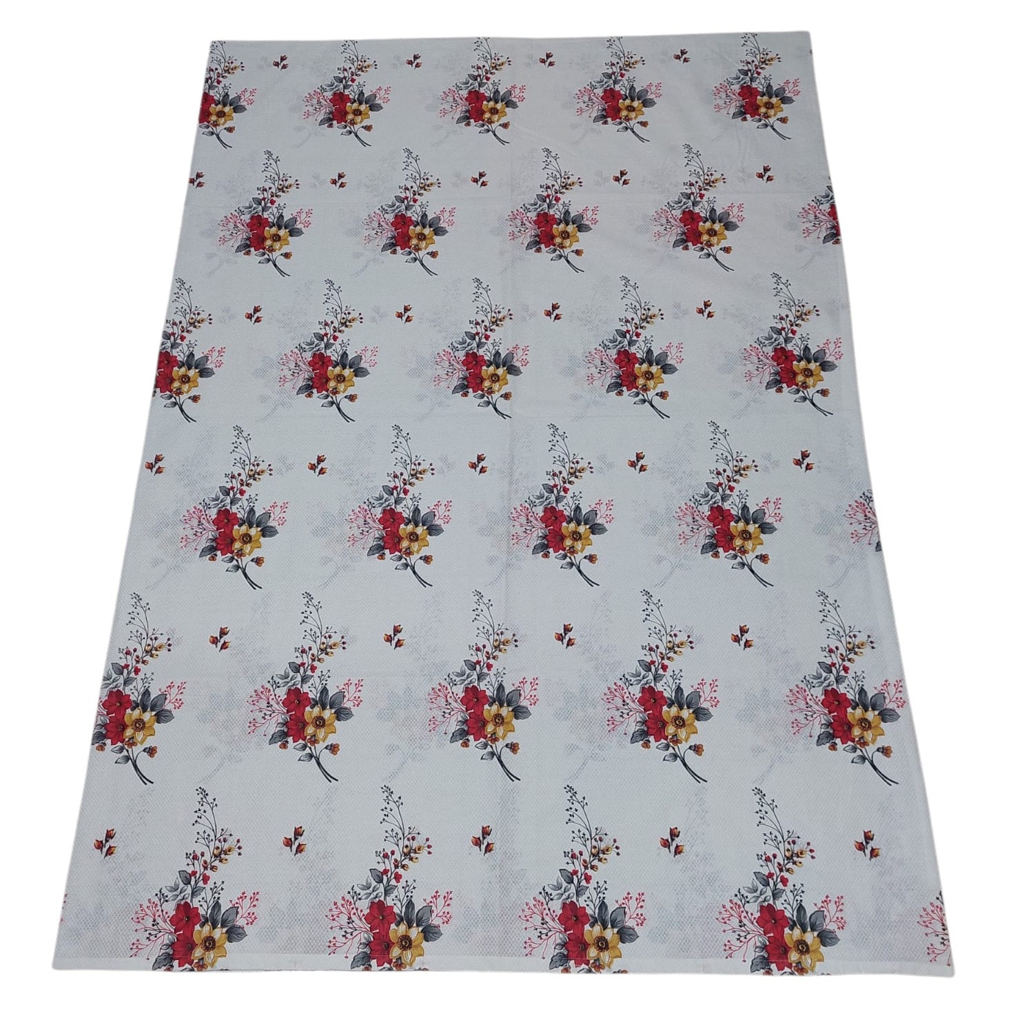 Lenjerii de pat - Husa pilota 130x190 cm, M005_Alb cu Buchete Rosii, 1 Persoana, Albatex Home