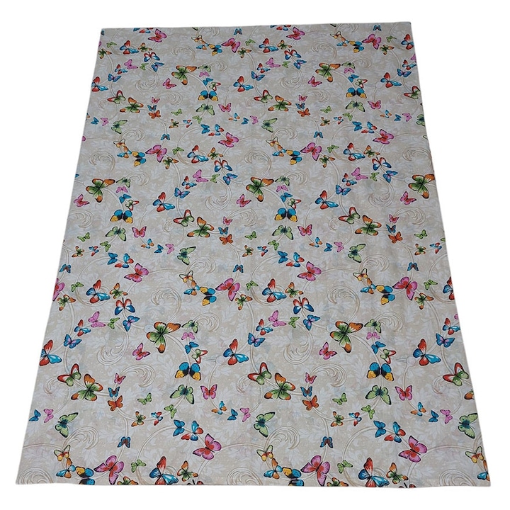 Husa pilota 180x200 cm, M006_Fluturi Bej, 2 Persoane, Albatex Home