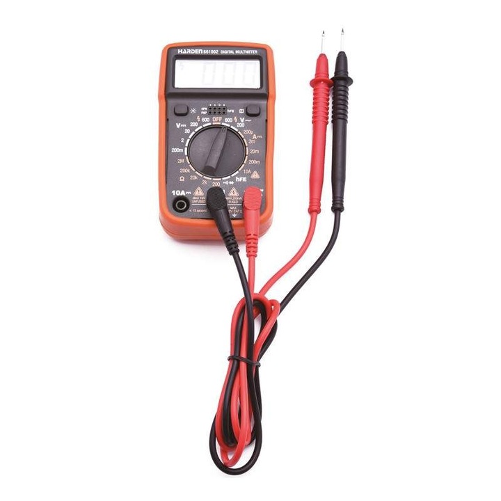 Multimetru Digital, se Livreaza cu Baterie 6F22 / 9V, Profesional, Harden