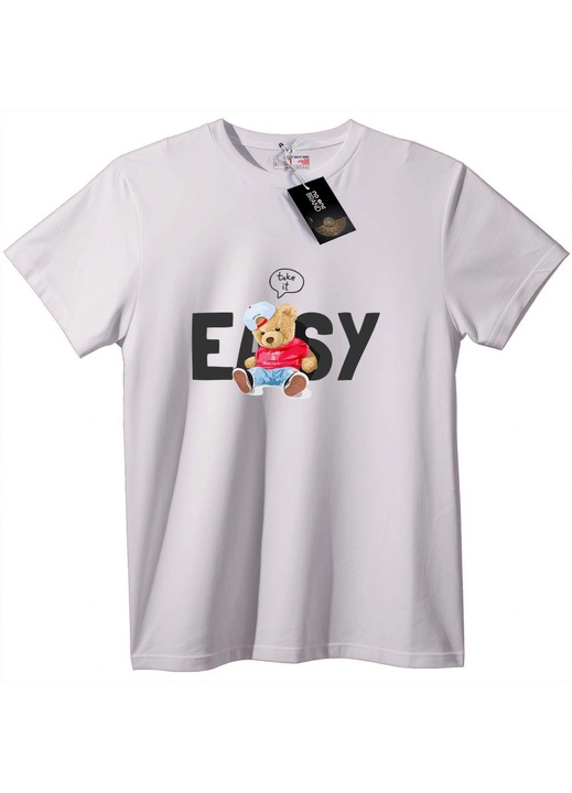 Póló Plüssmackó Szórakozás és Relaxáció, Fehér