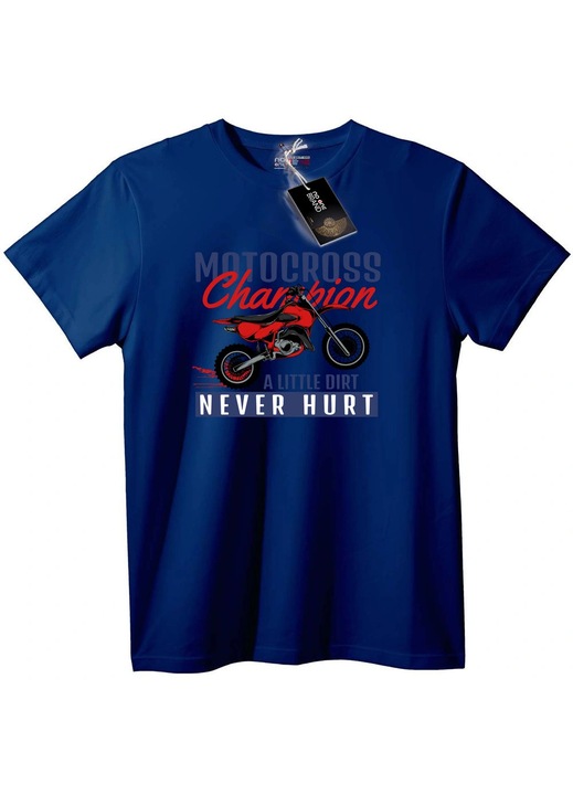 Tricou campion de motocross, Bleumarin