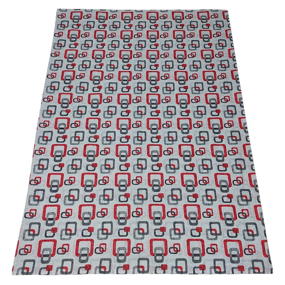 Lenjerii de pat - Husa pilota 130x190 cm, M017 Geo Modern Gri Rosu, 1 Persoana, Albatex Home