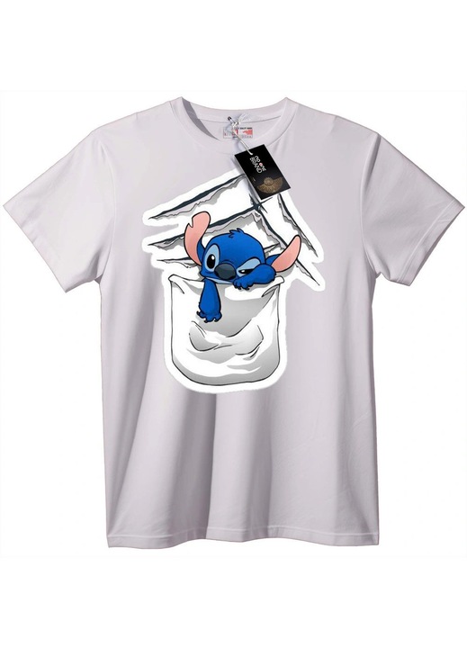 Tricou Stitch în buzunar, Alb