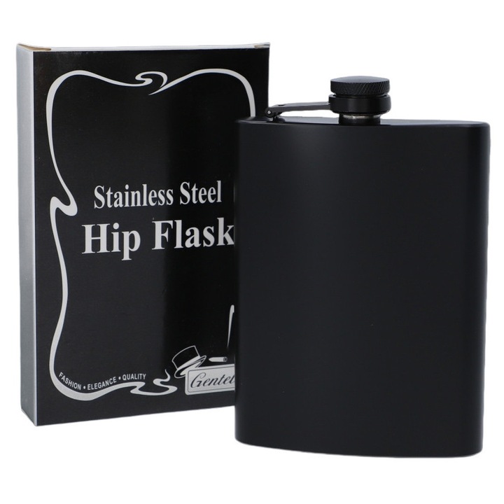 Sticla neagra 240ml, design elegant, dimensiuni compacte Gentelo