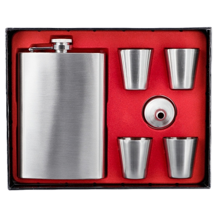 Set plosca, inox, 270ml, 4 pahare