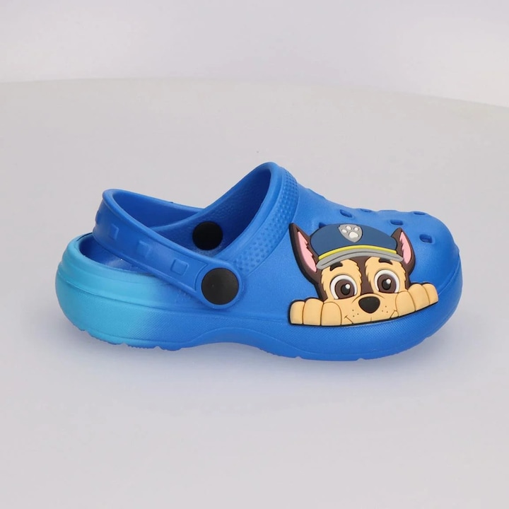 Papuci plaja clogs EVA premium,pentru baieti, Paw Patrol 3D, Albastru