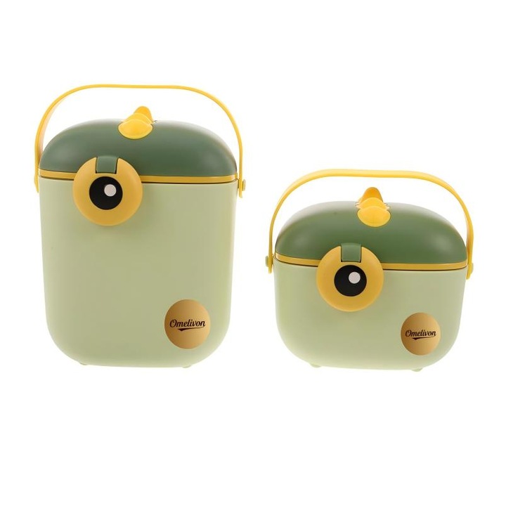 Set 2 recipiente stocare lapte praf Omelivon verde smarald 400mlx800ml
