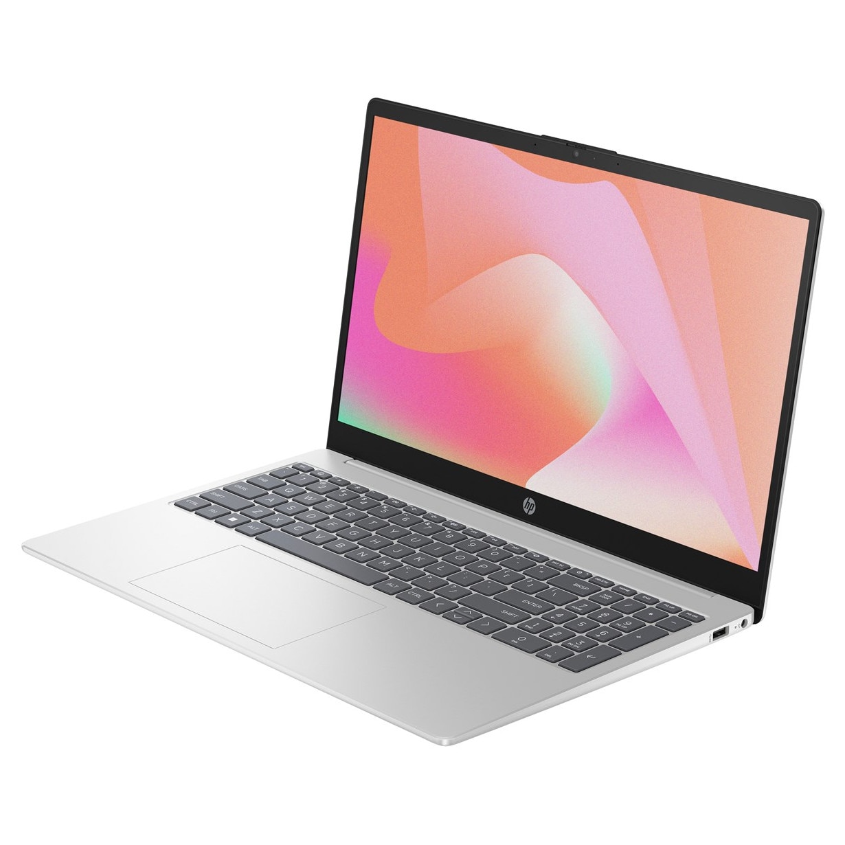 Laptop HP 15, 15.6" Full HD, Intel® Core™ Ultra 7 155H pana la 4.8 GHz, 24 GB RAM DDR5 5600, 512 GB SSD, Intel Arc Graphics, Free Dos, Natural Silver 512 GB