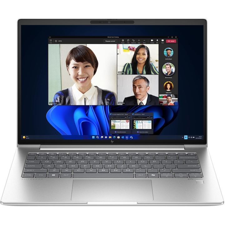 Laptop HP EliteBook 640 G11, 14" WUXGA, Intel® Core™ Ultra 5 135H pana la 4.6 GHz, 16 GB RAM DDR5 5600, 512 GB SSD, Intel Arc Graphics, Windows 11 Pro, Silver 512 GB