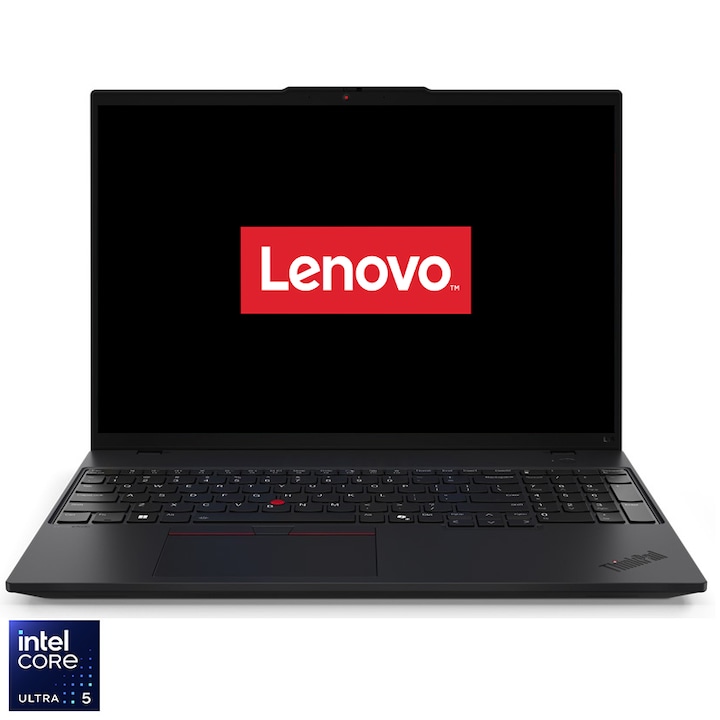 Laptop Lenovo ThinkPad L16 Gen 1 cu procesor Intel Core™ Ultra 5 125U pana la 4.3GHz, 16" WUXGA, IPS, 16GB DDR5 RAM, 512GB SSD, Intel® Graphics , No OS, Black, 3Y Courier