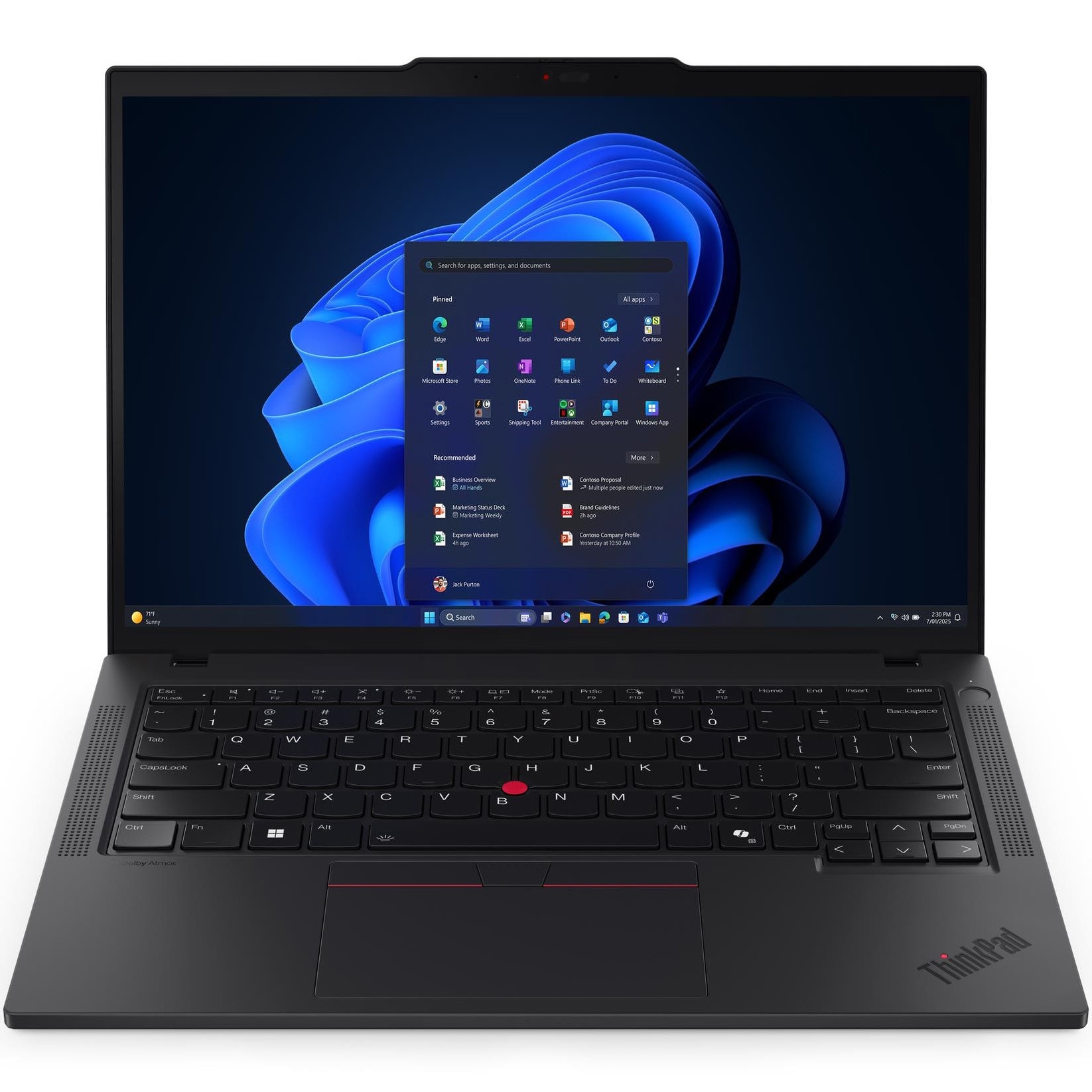 Laptop Lenovo ThinkPad T14 Gen 6 cu procesor Intel Core™ Ultra 7 265H pana la 5.3GHz, 14" WUXGA, IPS, 64GB DDR5 RAM, 1TB SSD, Intel® Arc™ 140T, Windows® 11 Pro, Black, 3Y Courier