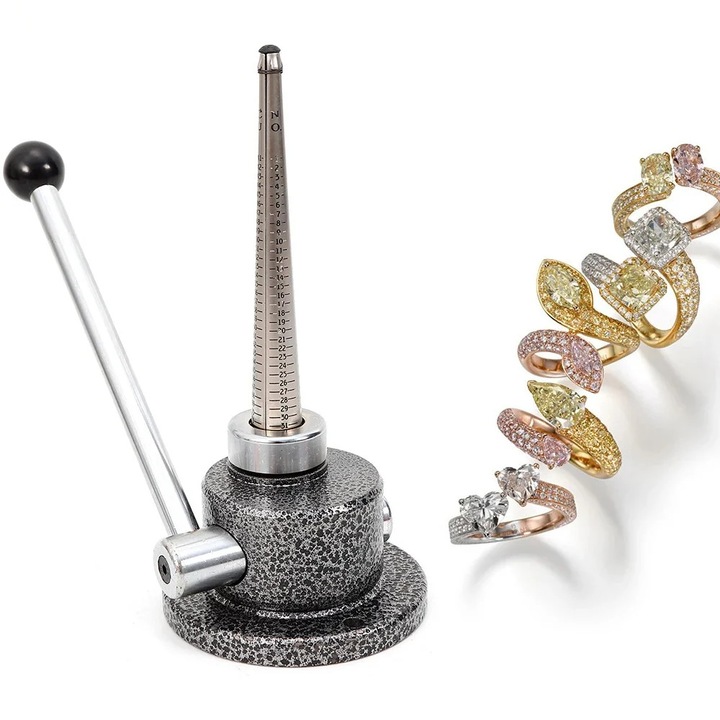 Expansor de inele, otel, argintiu-negru, 13x28cm, set cu 4 scale