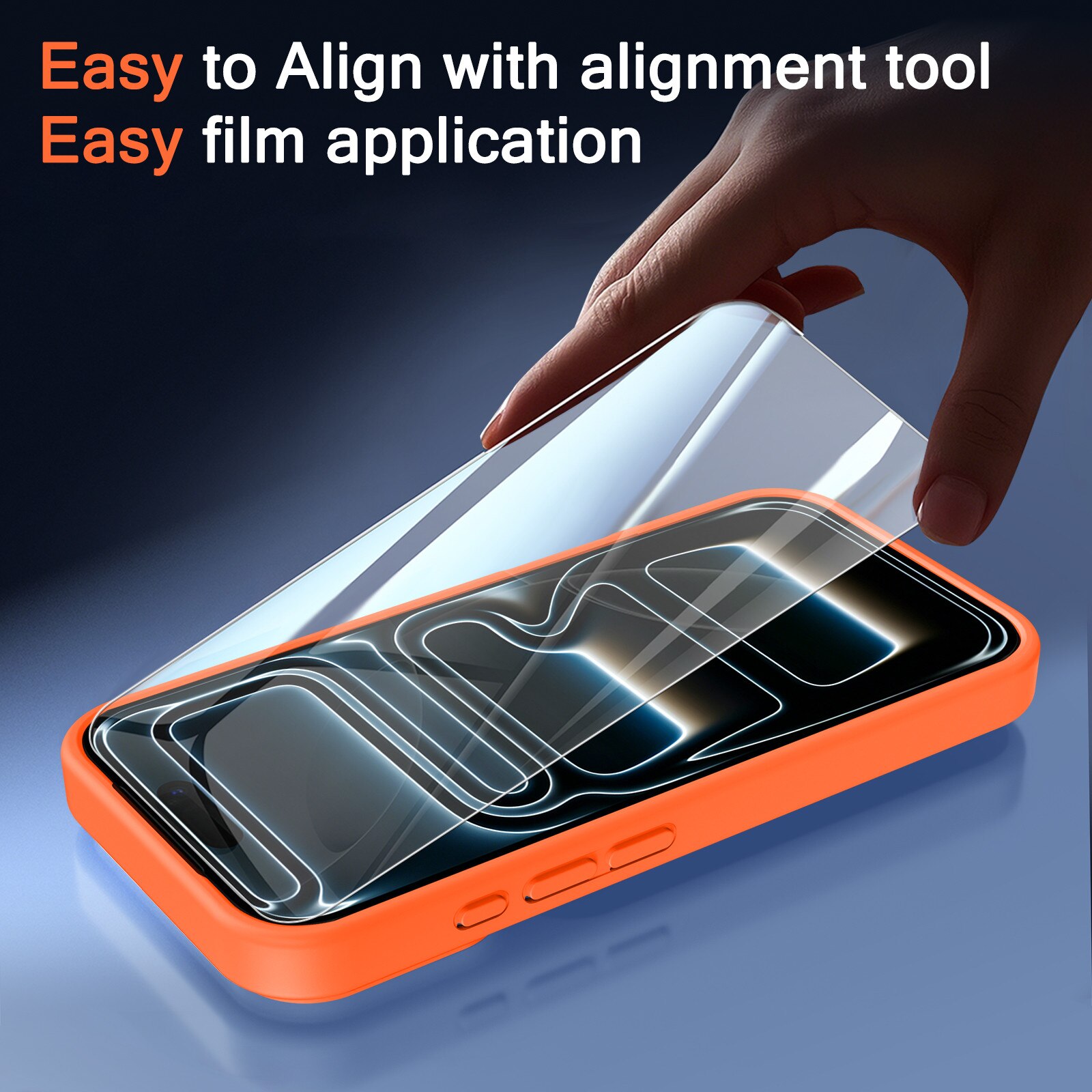 Husa compatibila cu iPhone 17 Pro cu 3 folii de protectie din sticla temperata, husa moale TPU MagSafe (Portocaliu)