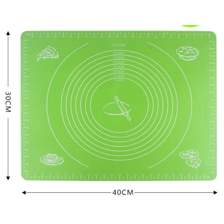 Covoraș din silicon alimentar, Fabrilux, 30x40cm, antiaderent, reutilizabil, verde