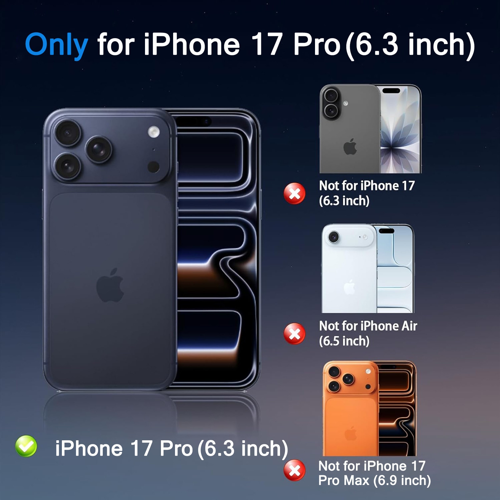 Husa compatibila cu iPhone 17 Pro cu 3 folii de protectie din sticla temperata, husa moale TPU MagSafe (Negru)