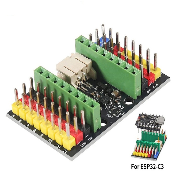 Placa de expansiune ESP32-C3 SuperMini IO Breakout, 10 porturi GPIO