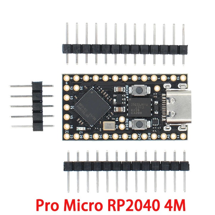 Placa de dezvoltare RP2040 Pro Micro, dual-core, 264KB SRAM, 2MB Flash, 10x6cm