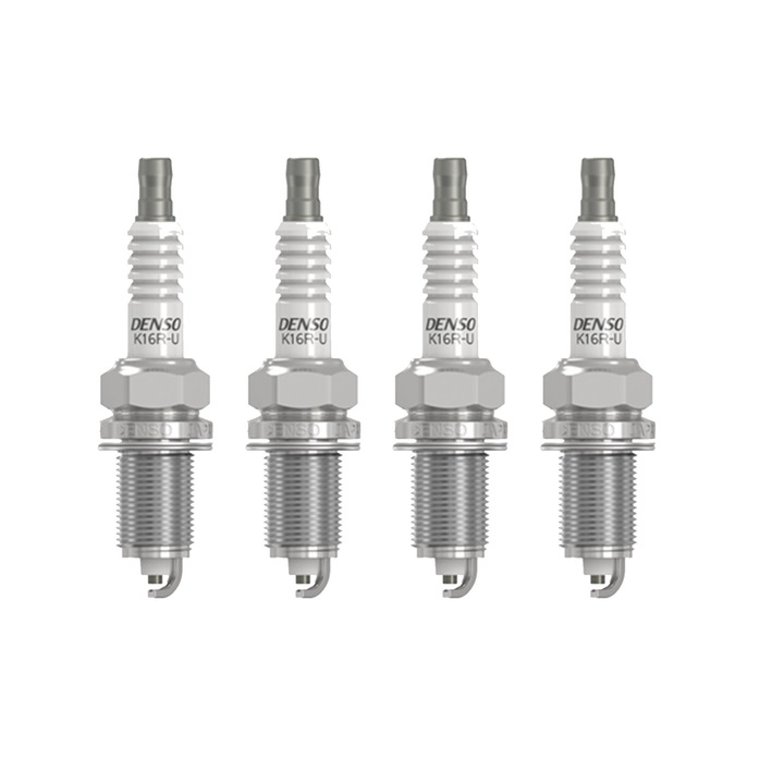 Set 4 Bujii Scanteie Nichel DENSO - Filet M14x1.25, Cheie 16mm (Revizie Motoare 4 Cilindri Nissan)